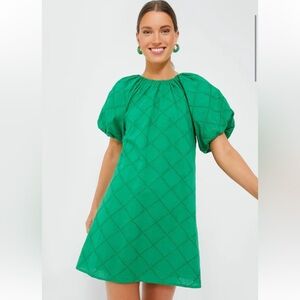 Tuckernuck Hyacinth House Green Eyelit Quincy Mini Dress Large